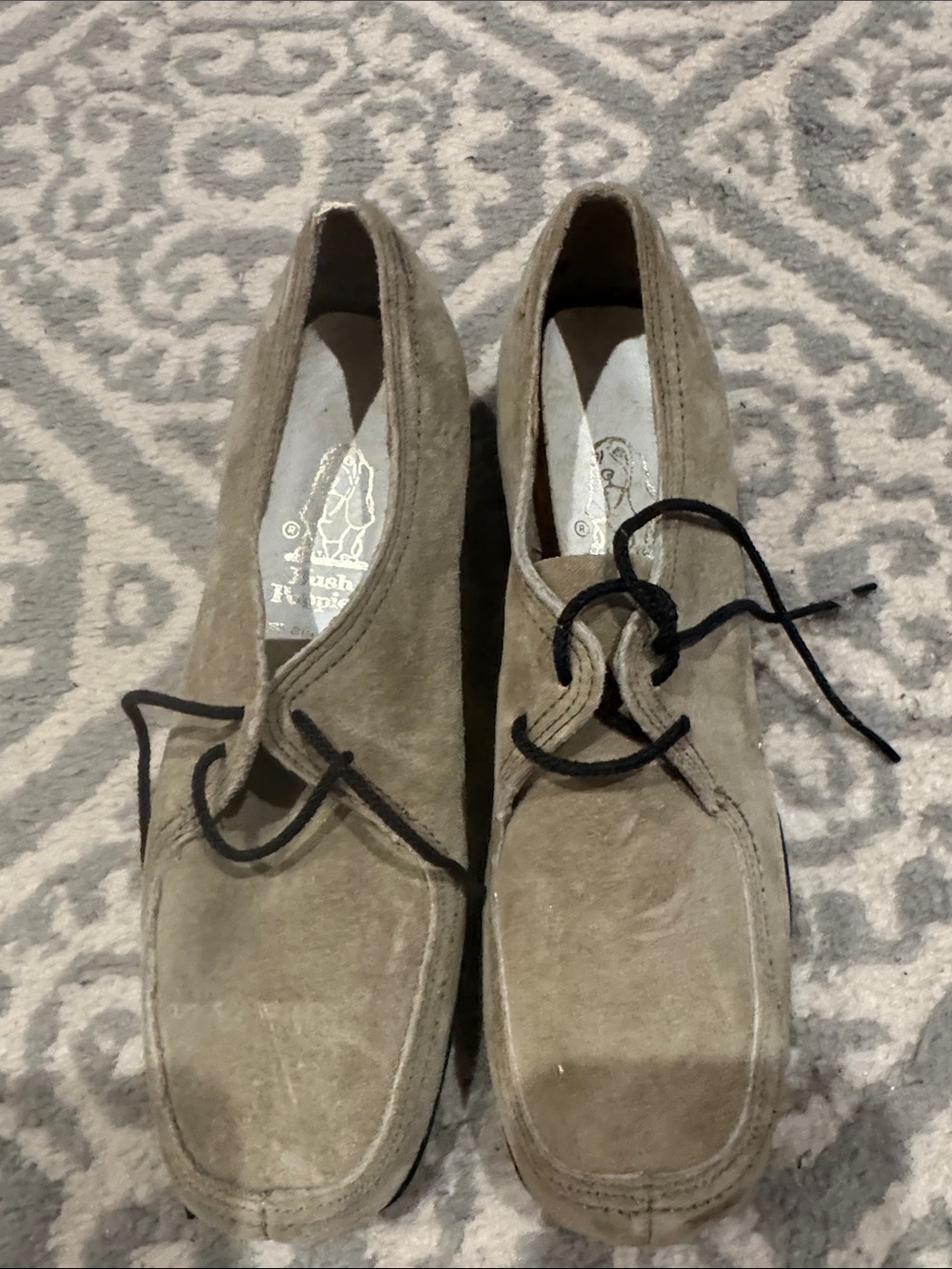 Hush Puppies Taupe Suede Slip-On Loafer